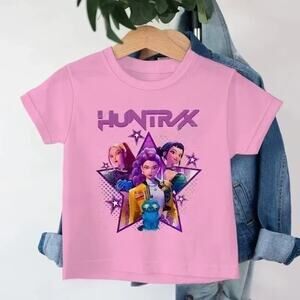 Kpop Demon Hunters Huntrix Tee Shirt Pink Toddler Girl 2T -3T